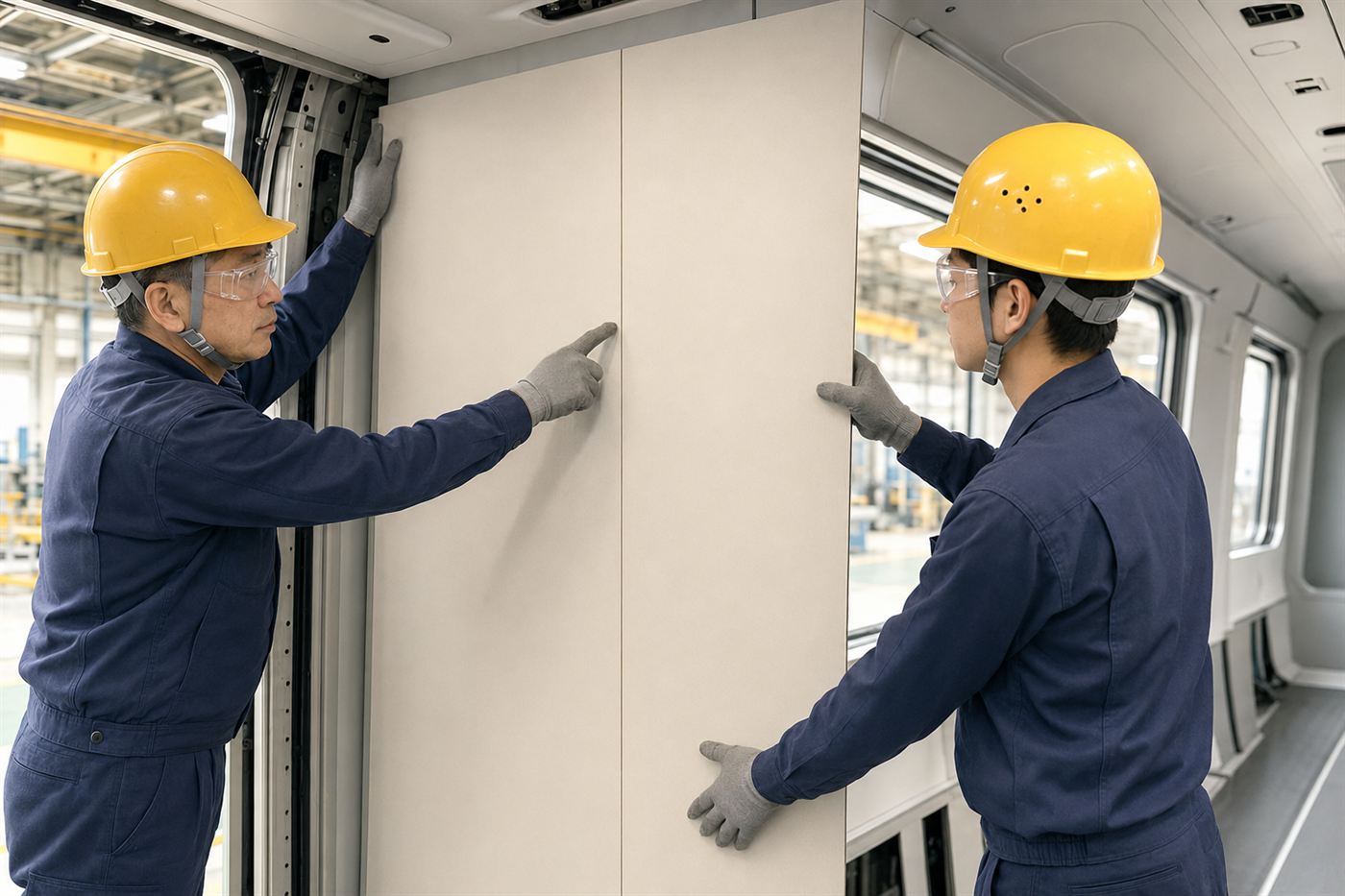 車両製造現場で指導する作業員（イメージ）